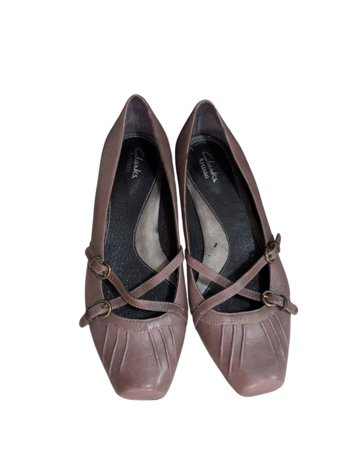 Scarpe Clarks Artisan Taupe Brown Mary Jane 7 5 Active Air Slip On con cinturino piatto