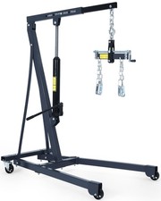 3000lb Folding Engine Hoist Hydraulic Cherry Picker Shop Crane Load Leveler