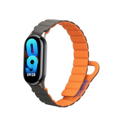 Strap with Xiaomi Mi Band 10 / Mi Band 9/8 - Silicone Magnetic Closure - 5.5-...