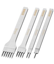 UNCO- Leather Stitching Punch, 4 Pack, 3mm, 1/2/4/6 Prong, 3 mm, Silver