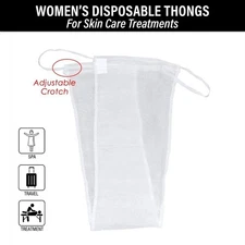 100 Pcs Disposable Spa Thong Panties, Adjustable String Bikini Underwear DP102x1