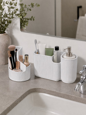 Praktisches Organizer Set für ein aufgeräumtes Badezimmer - Hygiene und Kosmetik