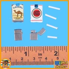 Colonel James Vietnam - Cigarettes & Lighters Set - 1/6 Scale DID Action Figures
