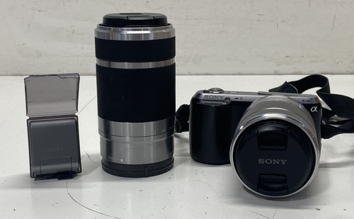 Sony NEX-C3 16.2MP Mirrorless Camera E Mount 18-55mm & 55-210mm Lens Kit - Picture 1 of 9