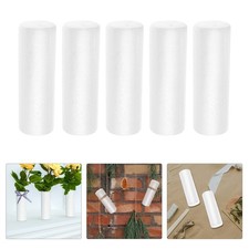 10 Pcs Polystyrene Foam Cylinders Tubes White Craft Rods for Holiday Party Decor