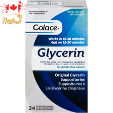 Colace Glycerin Suppositories Adult 24 Count