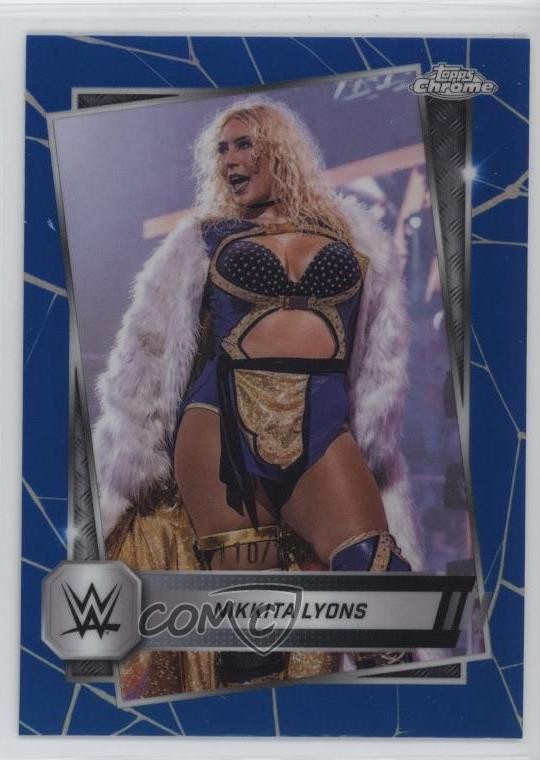 2025 Topps Chrome WWE Blue Refractor 110/150 Nikkita Lyons #171 0a3b