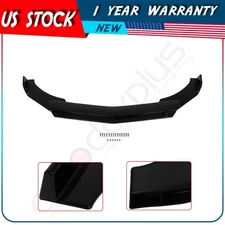 V2 Gloss Black Front Bumper Protector Body Splitter Spoiler Lip High Quality PP
