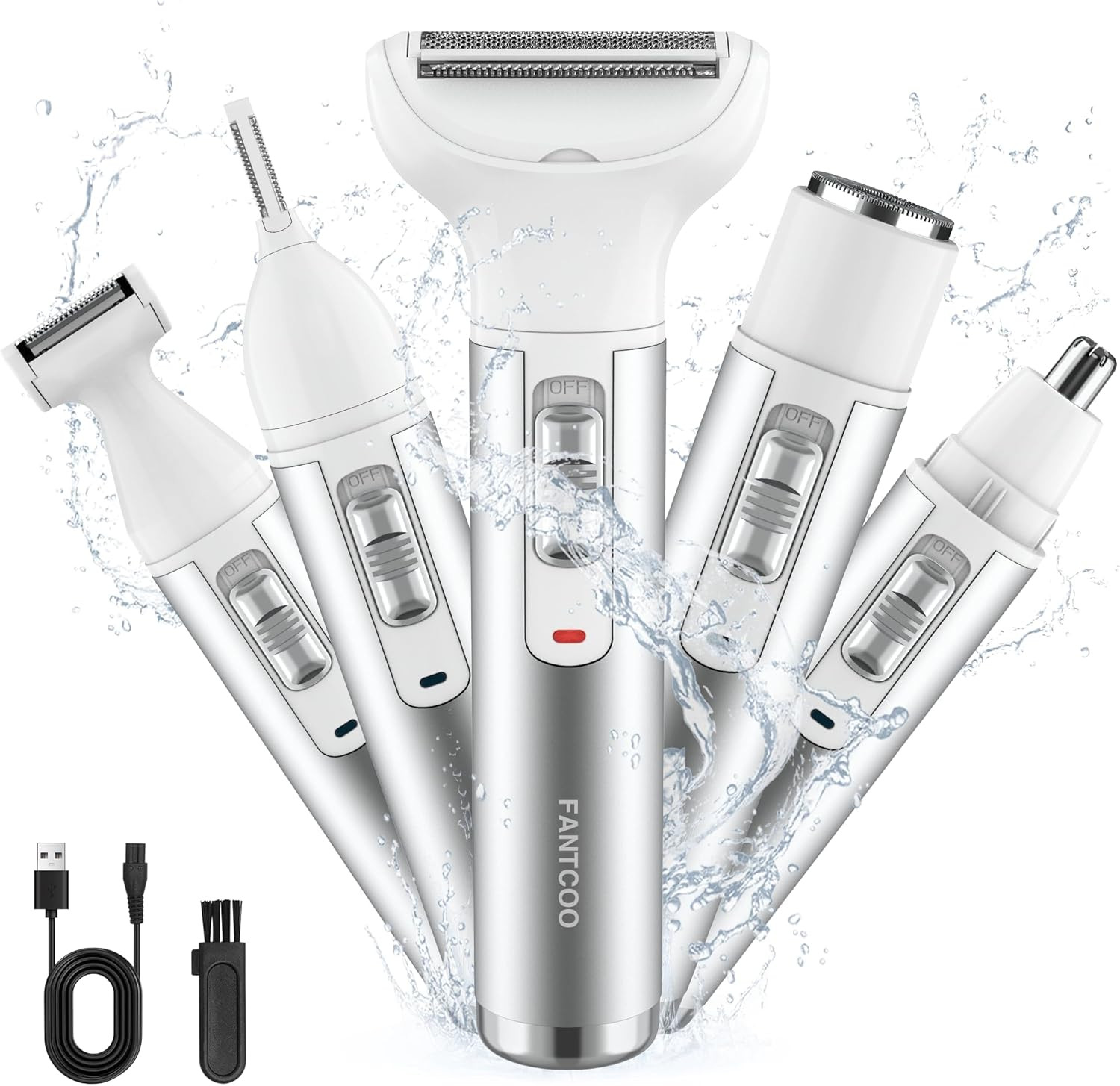 Lady Shaver Cordless 5 in 1 Electric Razor for Women Rechargeable Painless Bikin