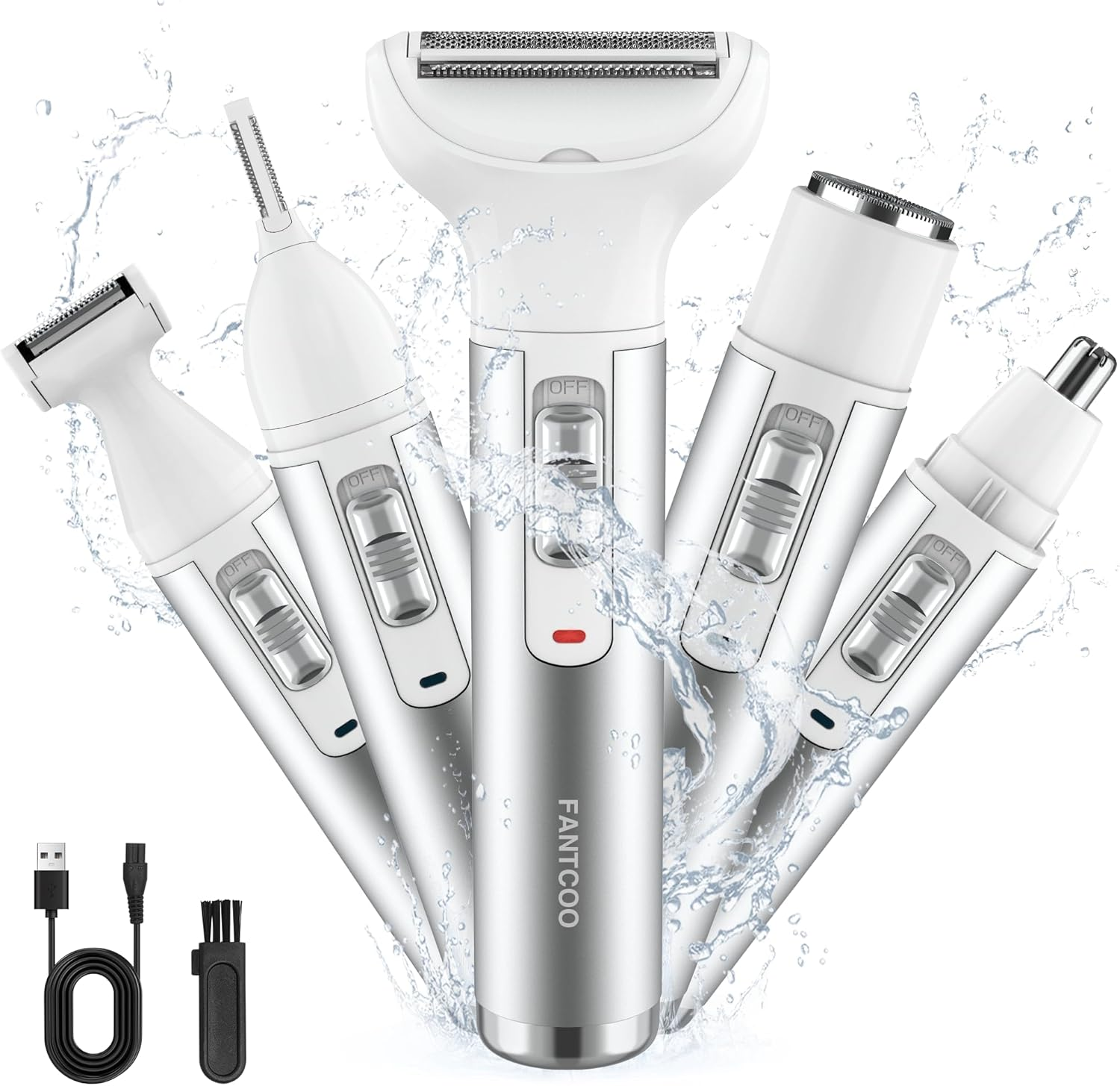 Lady Shaver Cordless 5 in 1 Electric Razor for Women Rechargeable Painless Bikin