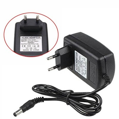 15V 2A 5,5 mm x 2,1 2,5 mm  DC Netzteil Adapter Ladegerät 2 Pin EU Stecker