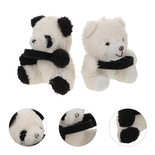 2 Piezas Coche Panda Muñeca Decorativa Oso Decoración Creativa Oso - Imagen 4 de 12
