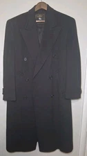 HART SHAFFNER MARX Mens Overcoat 38 S Wool MADE USA NAVY BLUE