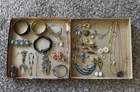 Vintage Modern Costume Jewelry Mixed Lot - Brass, Avon, Cuffs, Clip Ons, Brooch