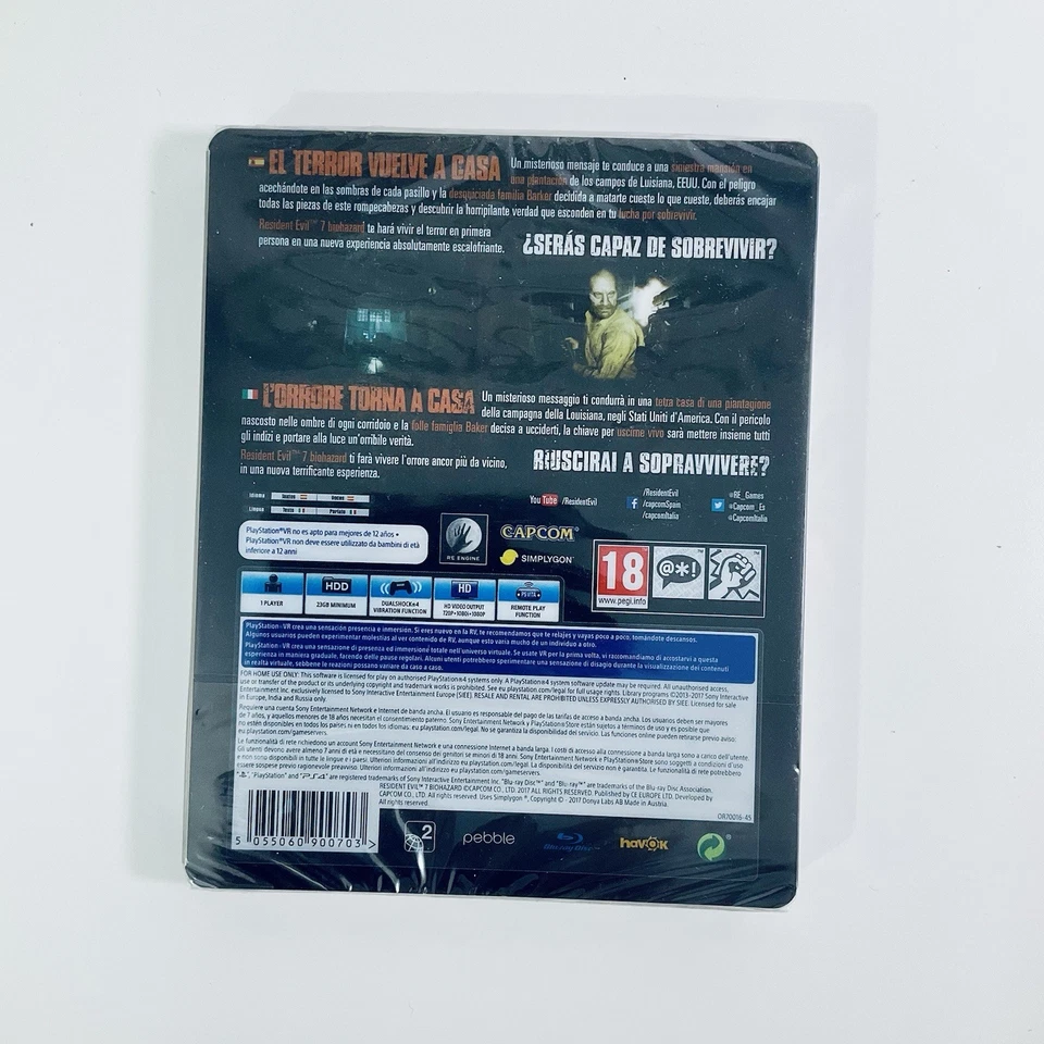 Resident Evil VII Biohazard Steelbook · PlayStation PS4 · PAL ESP 🇪🇸 · Nuevo - Imagen 2 de 4