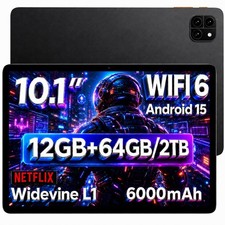 Android 15 10.1 Inch, Computer , Octa-Core, 12GB RAM 64GB ROM