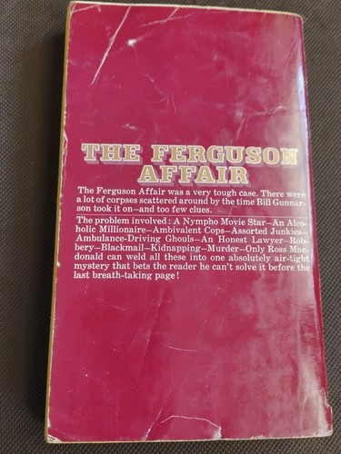 The Ferguson Affair By Ross Mac-Donald PB 1971 1st Bantam - Picture 2 of 3