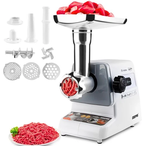 GEEPAS Meat Grinder Sausage Maker Electric Filler Meat Mincer Kibbe 1400W