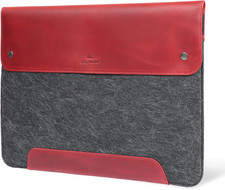 Custodia in Vera Pelle E Pile per Macbook Pro E Macbook Air, 14 - 13 Pollici (M2