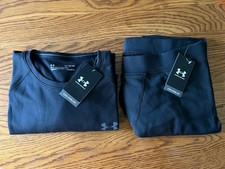 NWT Set of Mens Under Armour Coldgear Base 4.0 Long Sleeve  Leggings Black XL