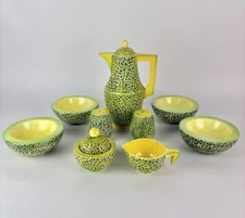 Vintage 1950s Holt Howard Melon Cantaloupe Bowls Pitcher Creamer Sugar Kitsch