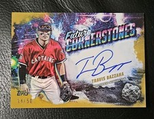 2025 Topps Pro Debut Travis Bazzana Future Cornerstones Gold Auto #14/50