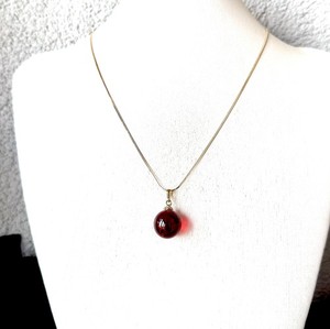 Authentic Natural Baltic Amber Pendant Cherry Gold Plated Silver Jewelry 2.4g