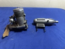 Vintage K&B .61 Model Airplane Glow Engine With Muffler Control Line RC