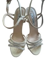 Nina New York Crystal Embellished Platform Block-Heel Sandals