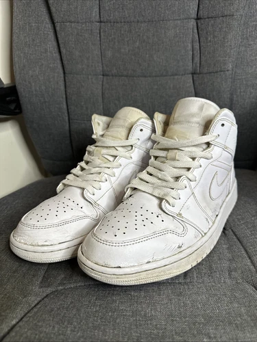 Air Jordan 1 Uomo Uk 8.5 Bianco
