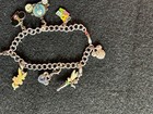 Disney Silver Tone Multi Charm Bracelet w Mickey Ears and Tinkerbell - 7 Charms — photo 3