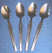 Vintage Enjoy Grapefruit Serrated Spoons Stainless Steel China Set Of 4