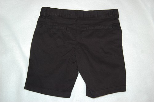 Girls Shorts BLACK BERMUDA CHINOS Adj Waist DRESSY CASUAL Belt Loops SIZE 7 - Picture 2 of 2