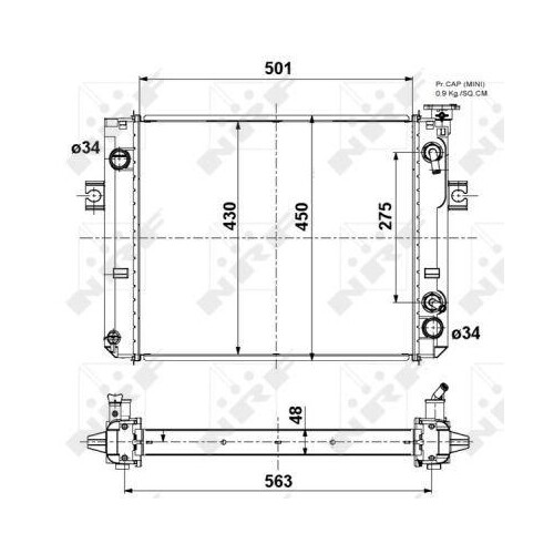 1x Radiatore, batteria di trasmissione NRF 52296A adatto per Toyota - Foto 5 di 5