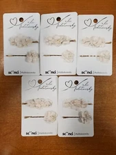 5 Packs of 2: Scunci Ali Fedotowsky Elegant Flower Bobby Pins (6622)-R9P4a