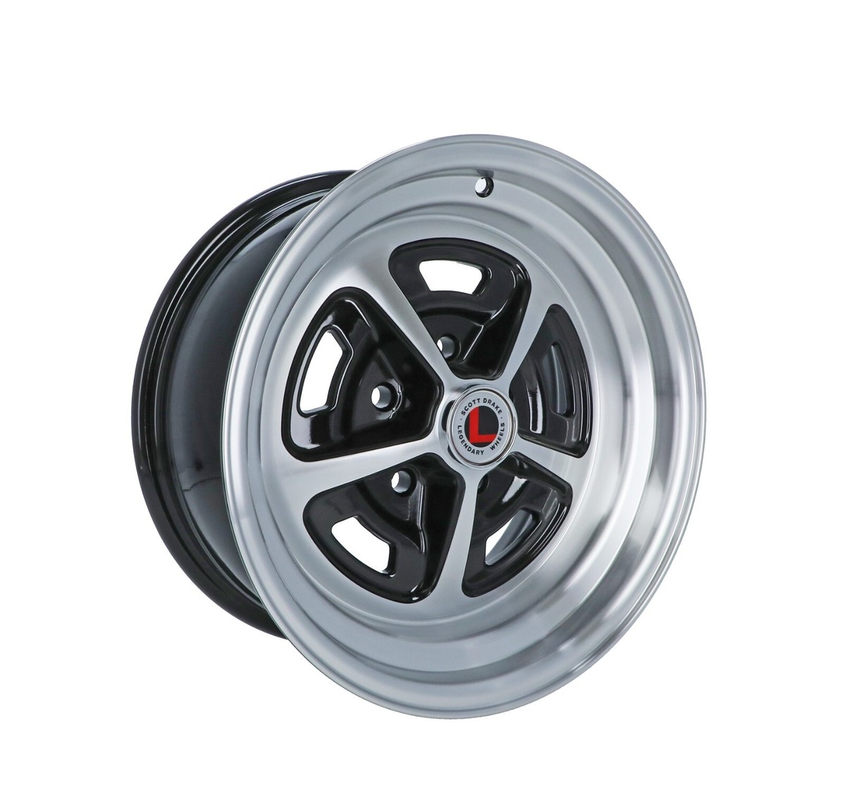 Mustang Wheel Magnum 500 5 Lug 15x7 Gloss Black 64 1965 66 67 68