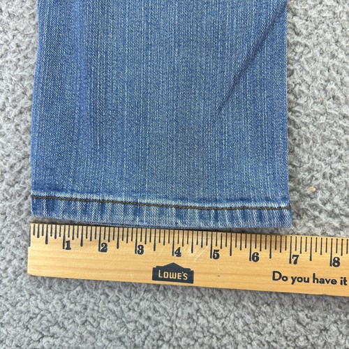 Carhartt Youth Blue Denim Cotton Adjustable Waist High Rise Pockets Jeans Size 8 - Picture 10 of 10