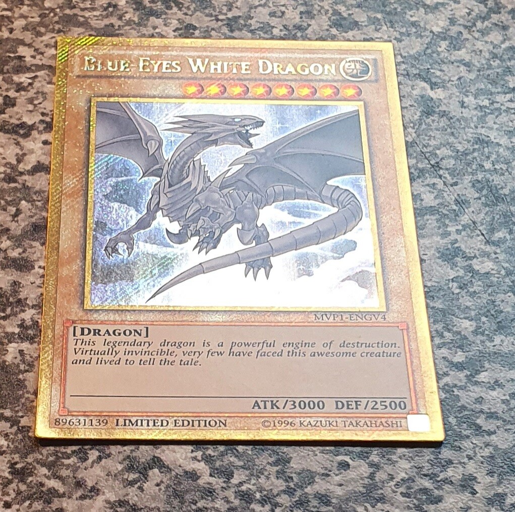 Yugioh Blue Eyes White Dragon MVP1ENGV4 Limited Edition Gold Secret
