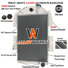 4-row Aluminum Radiator For 1934-1936 35 Chevy Master Deluxe Standard Pickup 4-row Aluminum Radiator For 1934-1936 35 Chevy Master Deluxe Standard Pickup