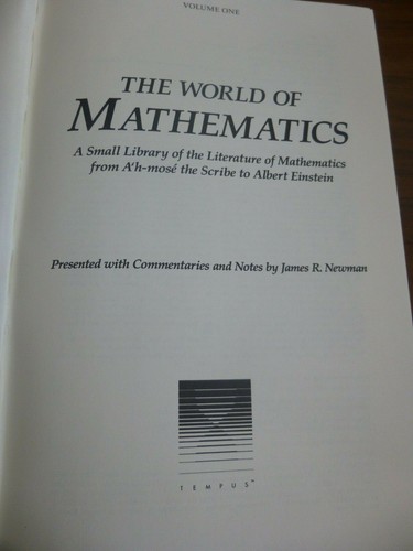 The World of Mathematics A Small Library of the Literature James E. Newman 1988 - Picture 6 of 10