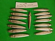   15 - 1.5 oz weight Minnow Lead  Metal Fishing Jigging Casting Spoon Lures 