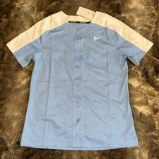 Nike M Women  s Vapor shirt Button up Softball Jersey AV6719-453 Light blue NWT