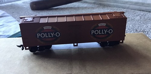 VINTAGE ERTL PRESSED STEEL POLLY-O DELIVERY GMC CAB & TRAILER ,Hat and RR car - Picture 7 of 7