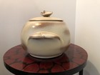 FRANKOMA 4W Art Pottery COOKIE JAR Covered Casserole Dish Deco LAZY BONES — photo 2