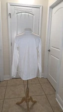 Vintage Cal Cru white blank long sleeve crew neck T-shirt size XXLarge NEW