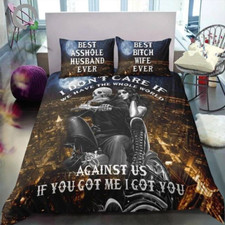 Sugar Skull Full Bedding Duvet Covers Set 4pcs 