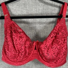 Sculptresse by Panache Estel Size 38 F Red Lace Supportive Full Figure UW 9685