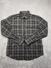 Hugo Boss Button Down Shirt Mens Size XL Black Plaid Slim Fit Casual Designer