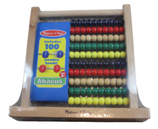 Melissa Doug Wooden Beads Abacus Learning Educational Toy Counting Toddler NEW