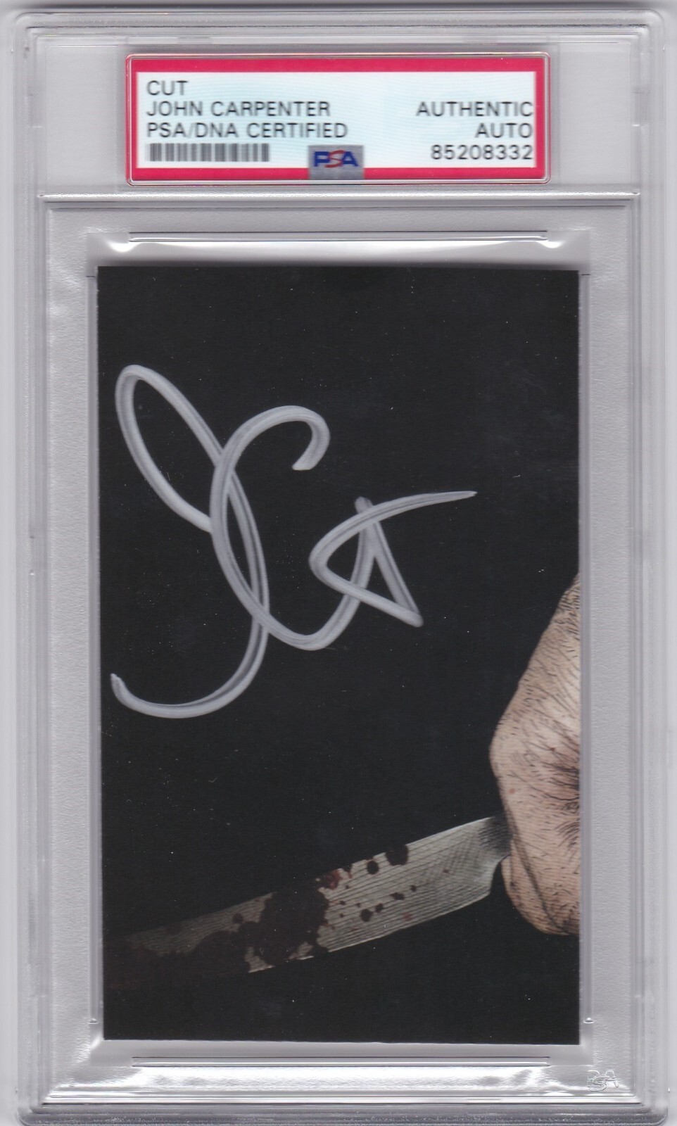 PSA DNA AUTOGRAPHED SIGNATURE CUT AUTO JOHN CARPENTER  HORROR LEGEND HALLOWEEN